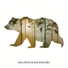 Big Bear Patch Strip Vinyl Thermal Sticker - T-Shirt DIY Application