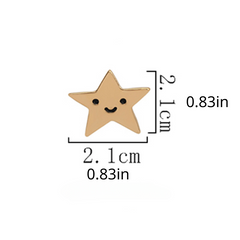 1pc Smile Face Pentagram Alloy Pin Clothing Bag Accessories Couple Pin