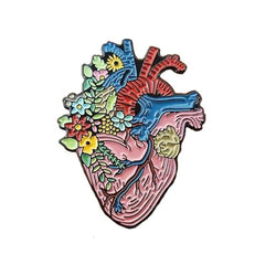 Men's Organ Floral Zinc Alloy Brooch Backpack Accessory