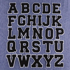 26pcs Snow Neil Iron On Letter Patches Sew On Embroidered Stickers