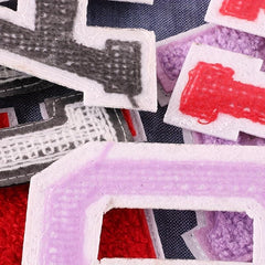 26pcs Snow Neil Iron On Letter Patches Sew On Embroidered Stickers