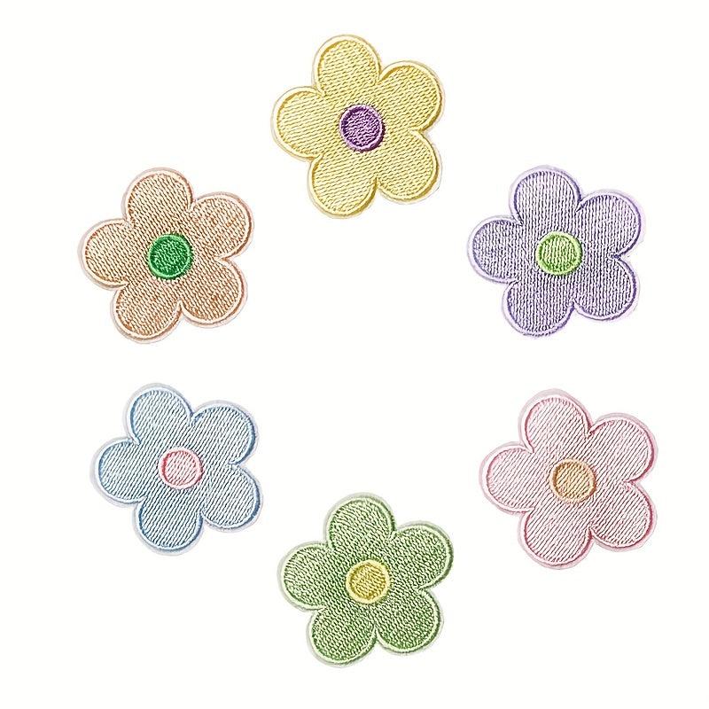 Heart Flower Iron On Patches for Kids Sew On Embroidered Applique
