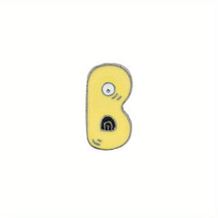 Funny Letter Enamel Pins Metal Badges Cartoon Brooches Hat Backpacks