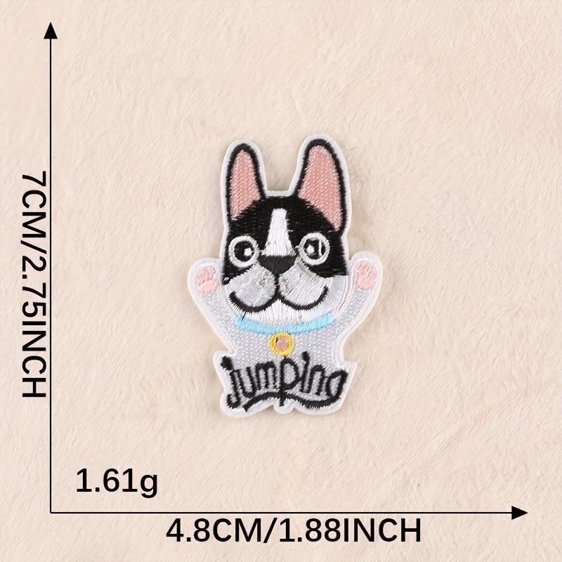 6pcs Boys Cartoon Cat Dog Embroidery DIY Patch for Clothes Backpack Hat