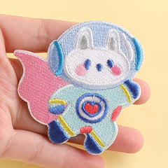 6pcs Animal Astronaut Embroidered Patches DIY Decorative for Clothes Jackets Hat