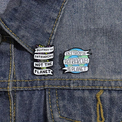Earth Shaped Brooch For Men Alloy Badge Holiday Gift