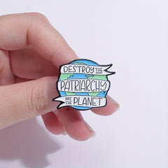 Earth Shaped Brooch For Men Alloy Badge Holiday Gift