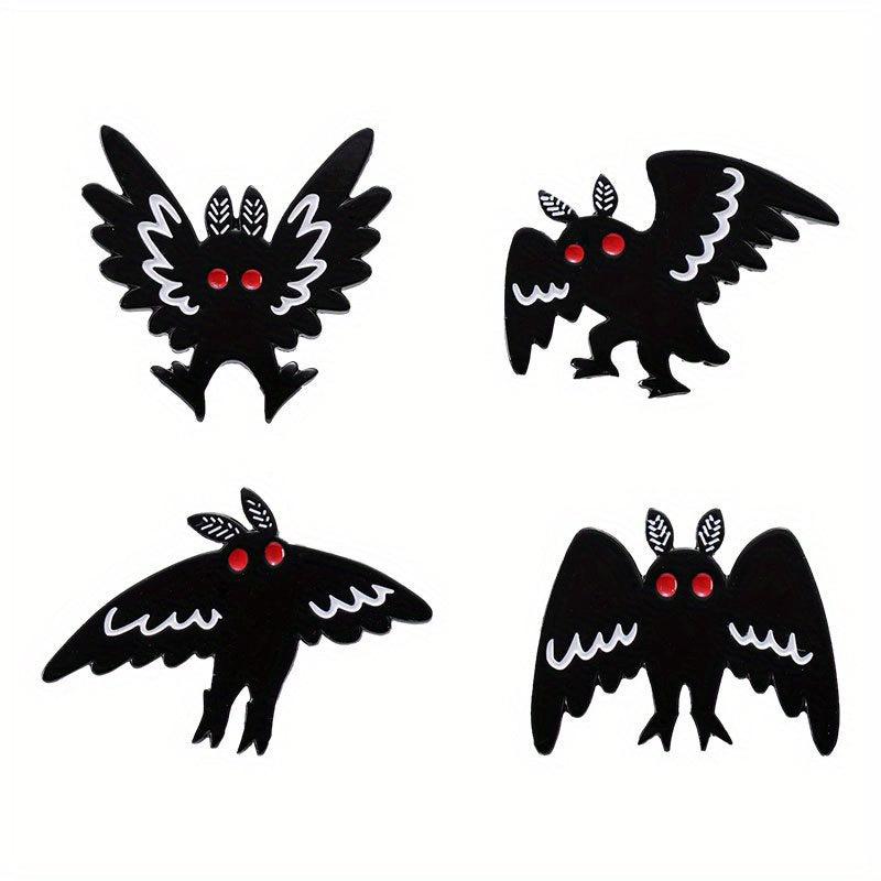 Punk Animal Bat Pins Classic Mothman Enamel Badges Heroism Series Brooches