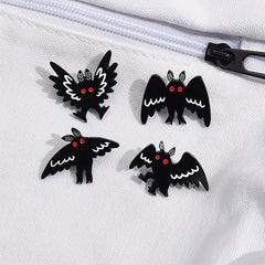 Punk Animal Bat Pins Classic Mothman Enamel Badges Heroism Series Brooches