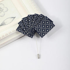 Men's Suit Pocket Square Chest Flower Brooch