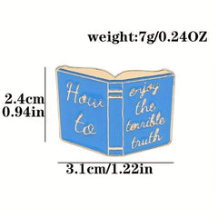 Fashionable Books Brooch Enamel Pin for Men
