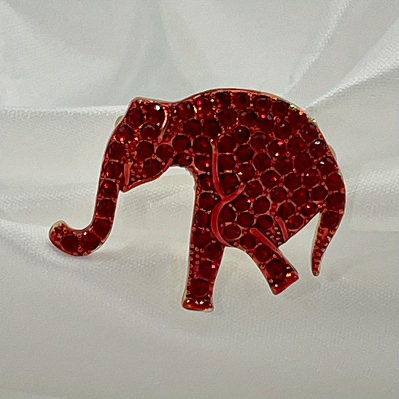 Elephant Rhinestone Brooch Cartoon Animal Badge Shirt Bags Decor
