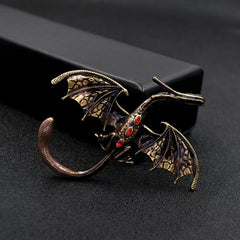 Flying Dragon Shape Brooch Men's Creative Coat Accessories