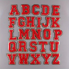 Letter Number Embroidered Iron On Patches for Jackets Hats Bags