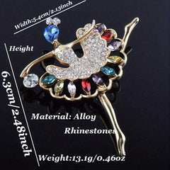 Men's Crystal Rhinestone Floral Brooch Silk Scarf Accessory