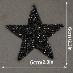 Pentagram Iron on Patch - Map Pattern Design for Clothing and Accessories