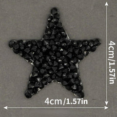 Pentagram Iron on Patch - Map Pattern Design for Clothing and Accessories