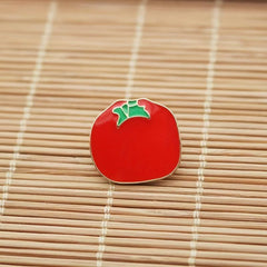 Food Vegetable Tomato Pin Metal Badge Backpack Clothing Accessories