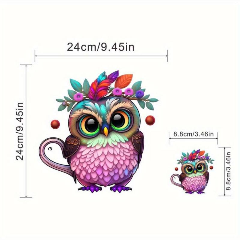 Owl Cartoon Iron On Transfer Patches Heat Transfer Vinyl Sticker