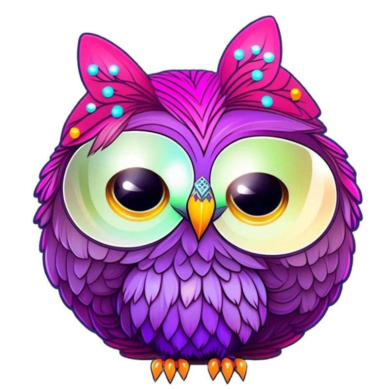 Owl Cartoon Iron On Transfer Patches Heat Transfer Vinyl Sticker
