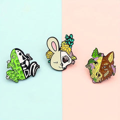 Animal Skull Brooch Lapel Pin Accessory