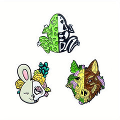 Animal Skull Brooch Lapel Pin Accessory