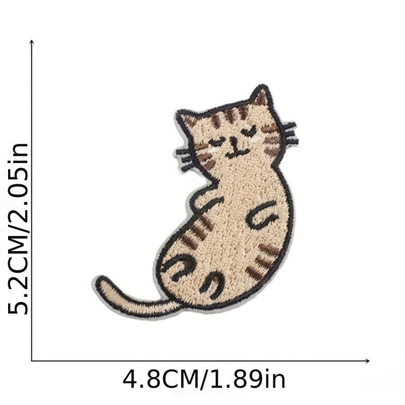 15pcs Cat Family Embroidery Patches For Men Computer Cartoon Kitten Ironing