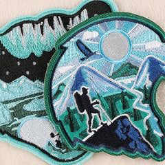 2pcs Boys Hiking Bear DIY Patch Decorative Accessories For Clothes Backpack Hat
