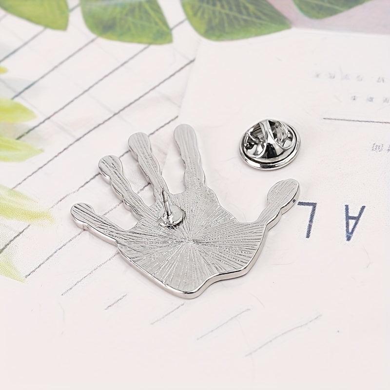 Men's Retro English Lettering Brooch Pin All match Clothing Accessories