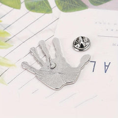 Men's Retro English Lettering Brooch Pin All match Clothing Accessories