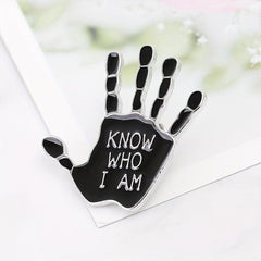 Men's Retro English Lettering Brooch Pin All match Clothing Accessories