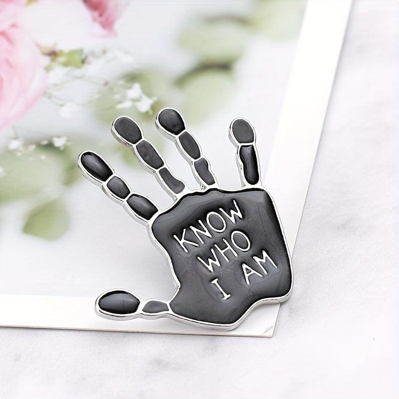 Men's Retro English Lettering Brooch Pin All match Clothing Accessories