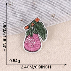 6pcs Cartoon Veggie Embroidery Patches for DIY Clothes Art