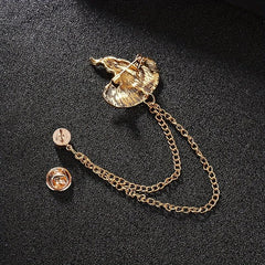 Vintage Men's Suit Brooch with Tassel Diamond Set