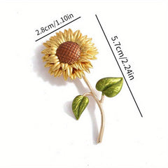 Body Rose Brooch Sunflower Corsage Ladies Scarf Buckle Alloy Brooch For Men