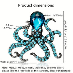 Men's Octopus Brooch Ocean Series Versatile Clothing Accessory