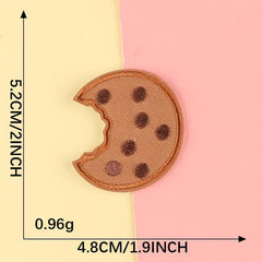 6pcs Cartoon Coconut Tree Cookies Embroidered Patch for Jacket