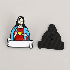 Greek Character Image Brooch Funny Pin for Men