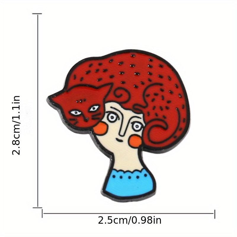 Greek Character Image Brooch Funny Pin for Men