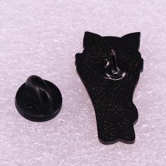 Yellow Kitten Pancake Brooch for Men