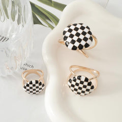 Plaid Scarf Ring Clip Square Clip Buckle Holder