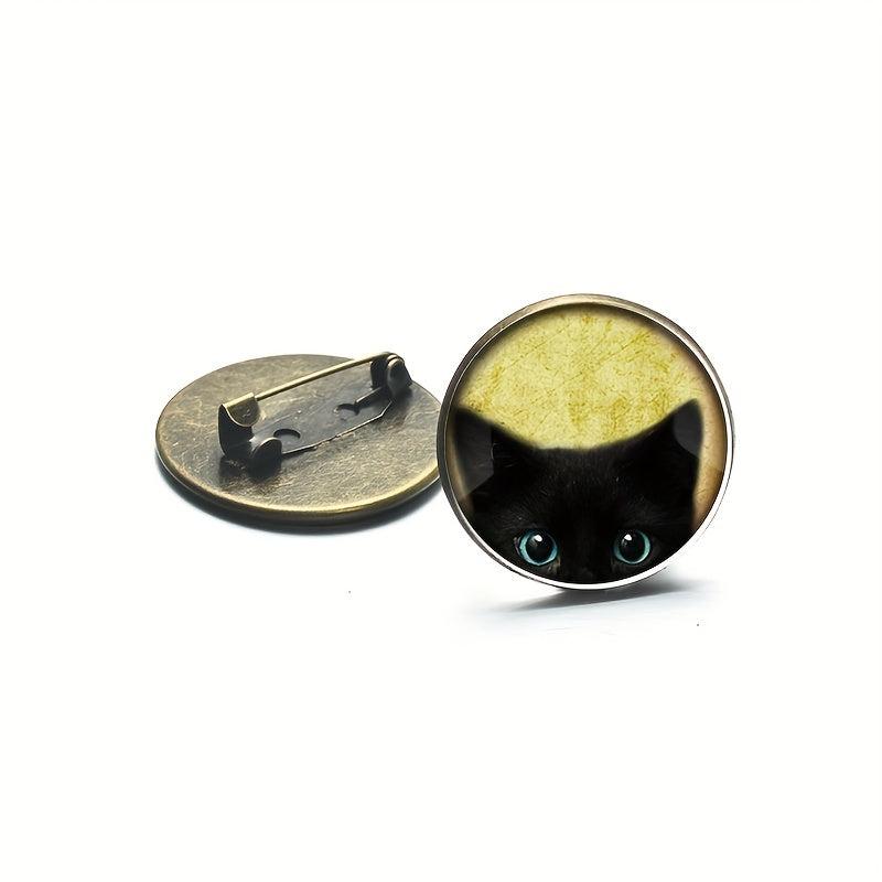 Black Cat Brooch Pins for Men