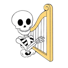 Skull Instrument Brooch for Men