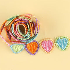 Heart Badges Embroidery Patches for DIY Clothes Bag Backpack
