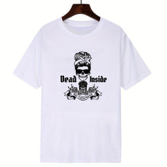 5pcs Dead Inside But Coffeinated Skull Iron On Transfer Stickers