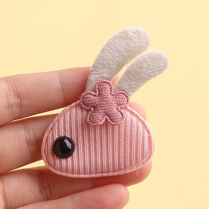 3pcs Rabbit Embroidery Patches Fabric Art DIY Clothes Bag Accessories