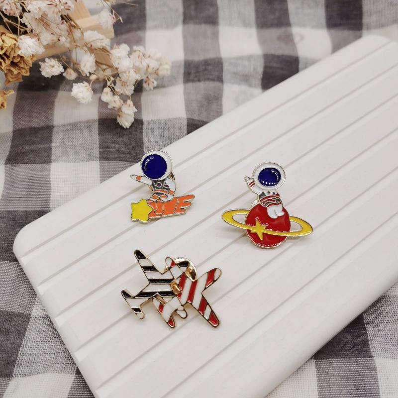 Men's Alloy Space Series Brooch for Backpack Jeans Clothing