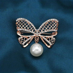 High End Brooch Pearl Corsage Card Buckle For Suit