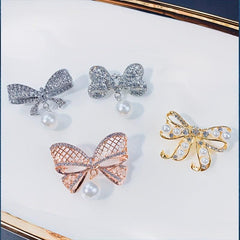 High End Brooch Pearl Corsage Card Buckle For Suit