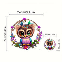 2pcs Owl Iron on Patches for Men DIY Printing, Washable Heat Press Stickers